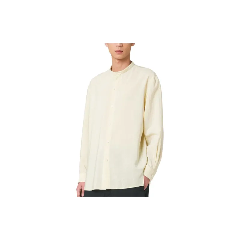 Lemaire Band collar Silk blend Shirt-2