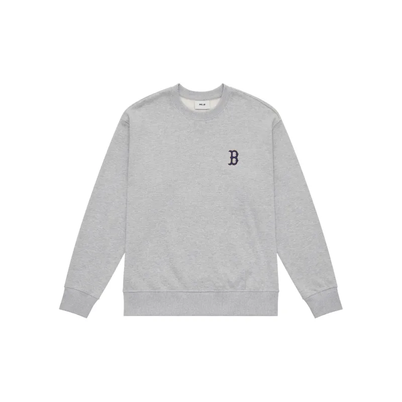 MLB MONOGRAM Collection Boston Red Sox 24FW Crewneck Sweatshirt Unisex Light Gray-1