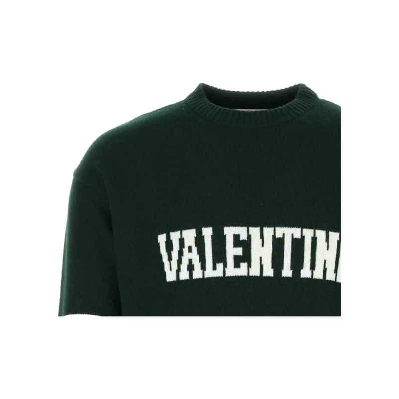 Valentino Logo Intarsia Long-Sleeved Jumper-8