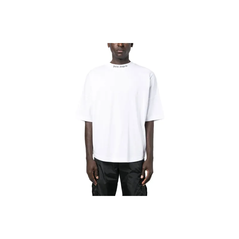 PALM ANGELS Logo Printed Crewneck T Shirt-2