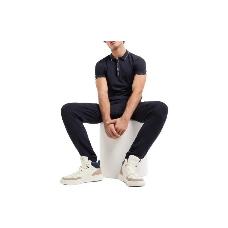ARMANI EXCHANGEAE SS24 Knitted Sweatpants Men's Marine Blue-3