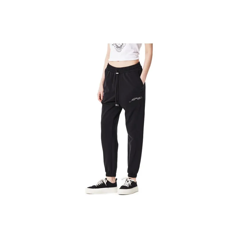 Ed Hardy SS24 Knitted Sports Pants Unisex Black-3