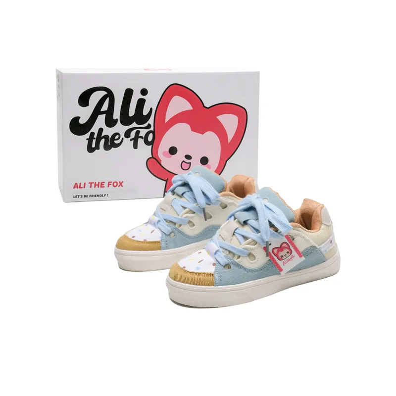 ALI THE FOX Abrasion Resistant Balance Lightweight Low Top Skateboard Shoes Unisex-12