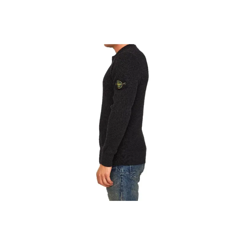 STONE ISLAND Logo Patch Knitted Jumper-2
