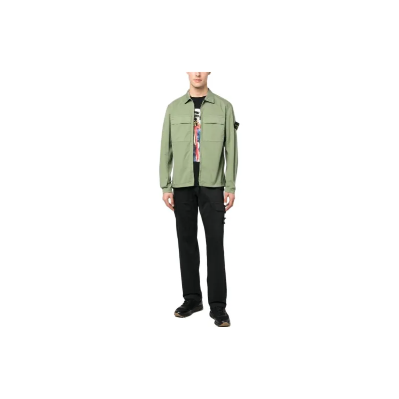STONE ISLAND Jacket Men's Light Green-1