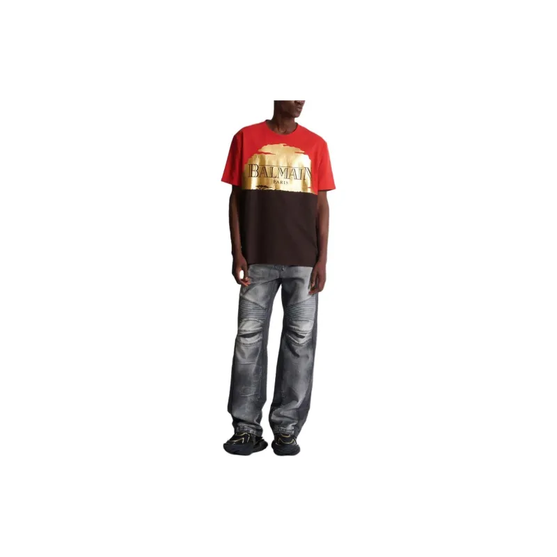 BALMAIN X Disney Graphic Printed Crewneck T Shirt-1