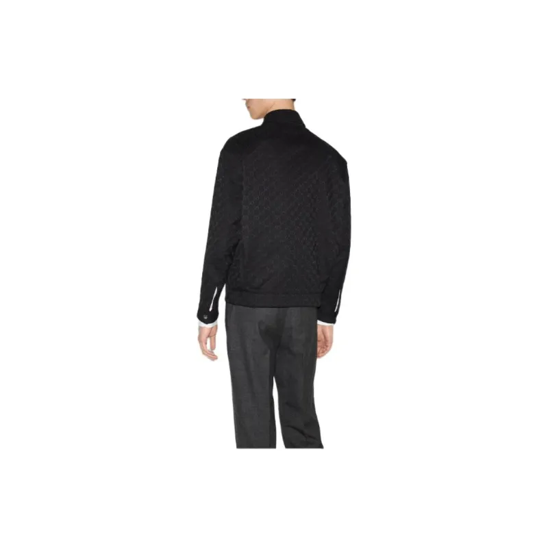 GUCCI FW24 Reversible Nylon And Gg Canvas Jacket Jackets & Coats Men's Black-3