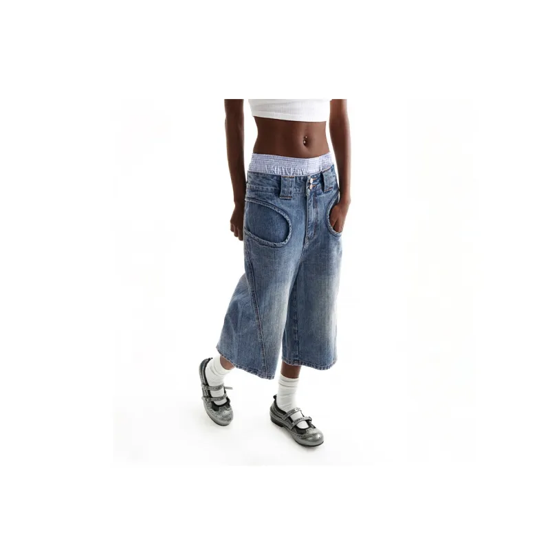 CONP Denim Shorts Unisex Vintage Blue-4