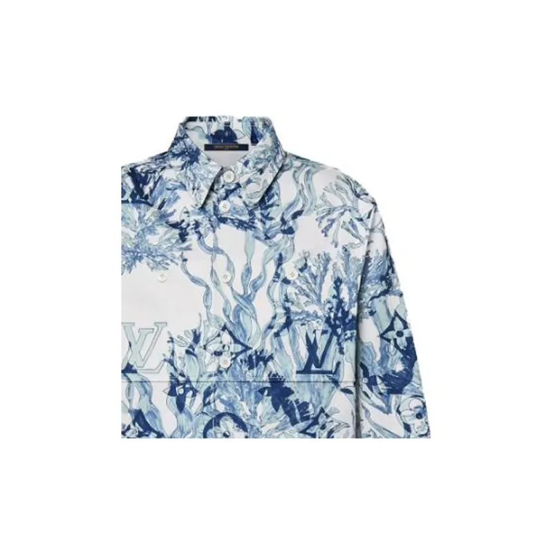 LOUIS VUITTON Shirts Men Blue-6