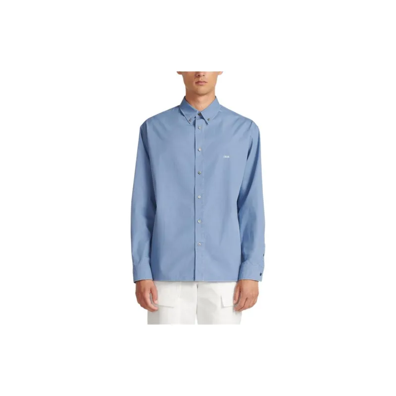 DIOR Logo Embroidered Long Sleeved Shirt-3