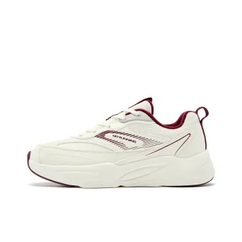 QIAODAN Running Shoes Women's Low-Top Ivory/Vermilion Red