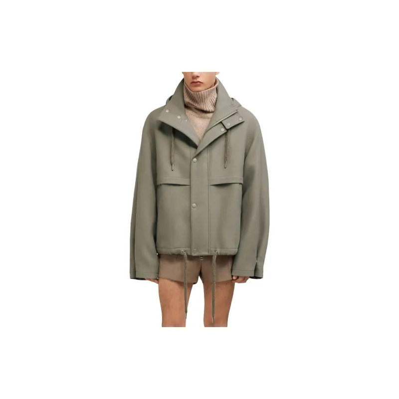 AMI Paris Logo-patch Wool Jacket-1