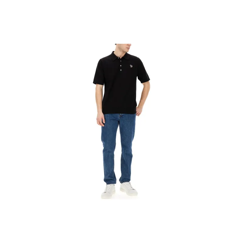 Paul Smith Zebra Patch Short Sleeved Polo Shirt-1