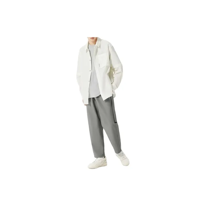 New Balance Casual Pants Men Gray-4
