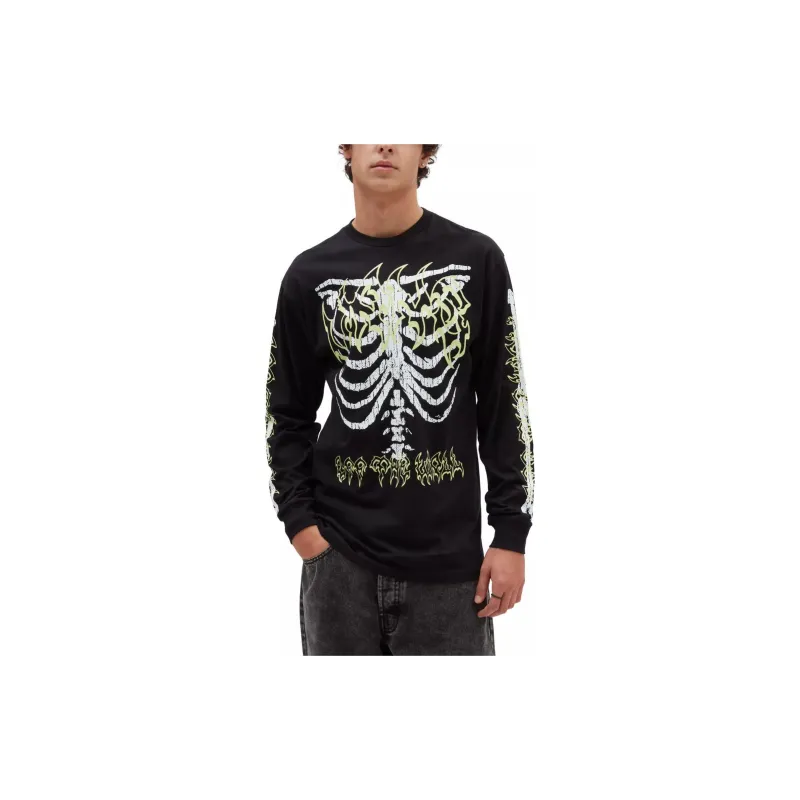 Vans Halloween Long Sleeve T-Shirt T-Shirt Men's Black-2