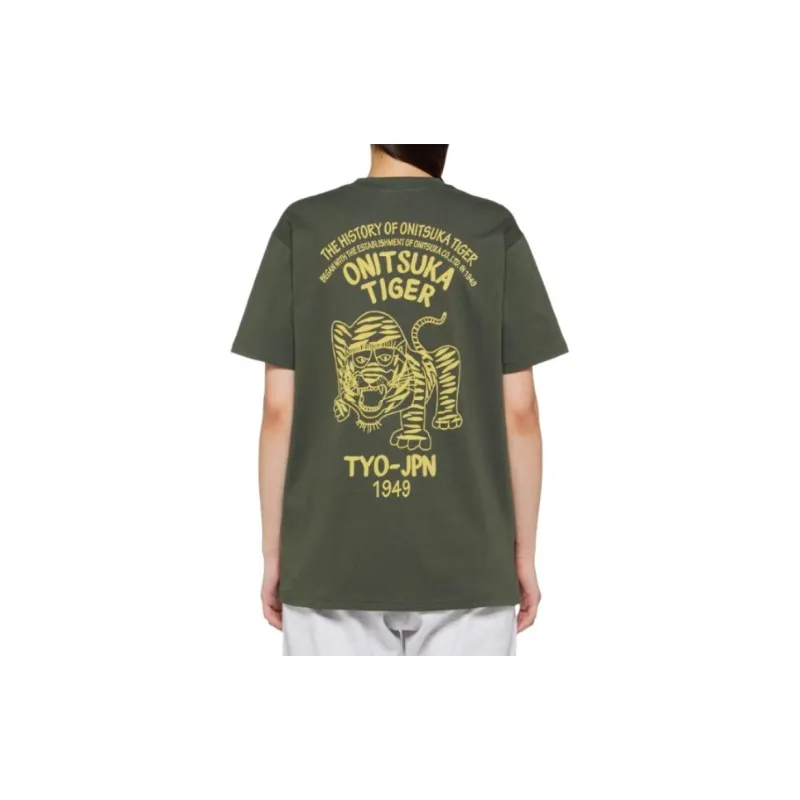 Onitsuka Tiger T Shirt Unisex Green-5