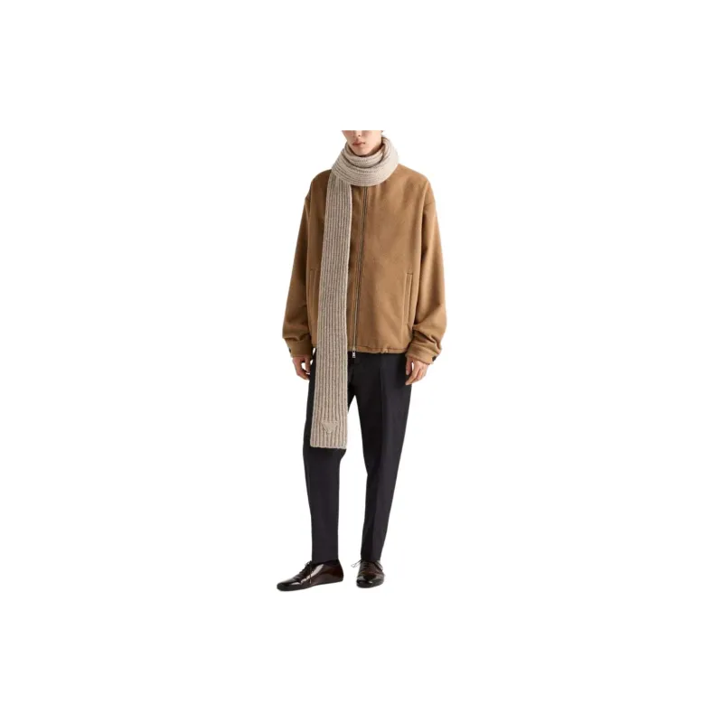 PRADA Camel hair Hoodie Jacket-1
