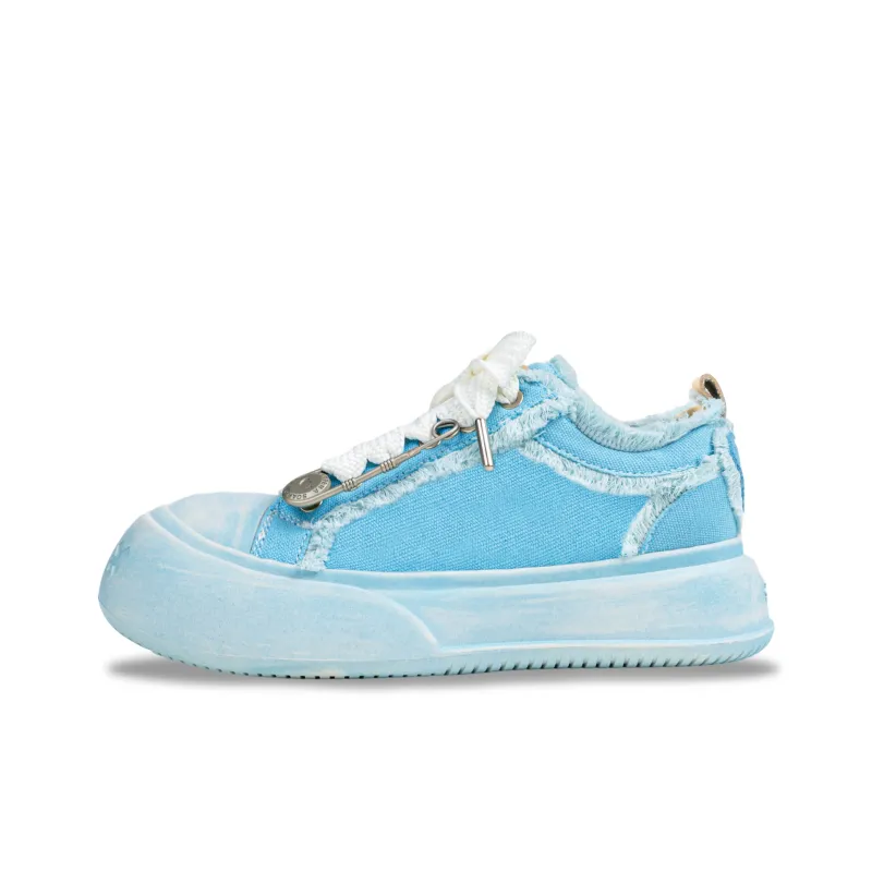 SOAP OPERA Wiping Color Series Low Top Canvas Shoes Unisex Crushed Ice Blue Box-1