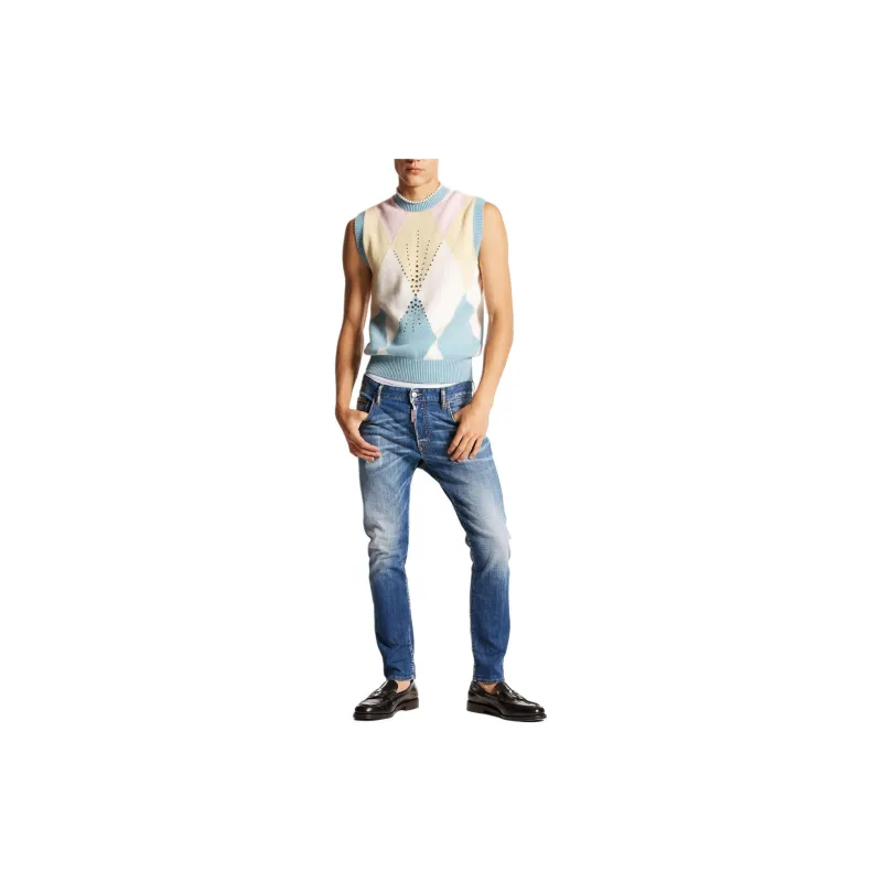 DSQUARED 2 Logo Patch Distressed Skinny Jeans-2