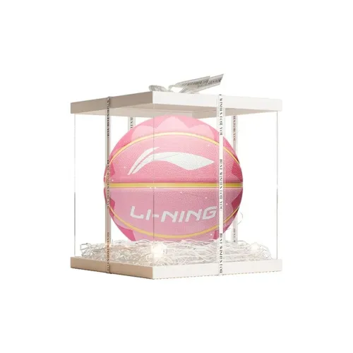 LiNing Rubber Basketball Pink Size 7 Ball Training Unisex