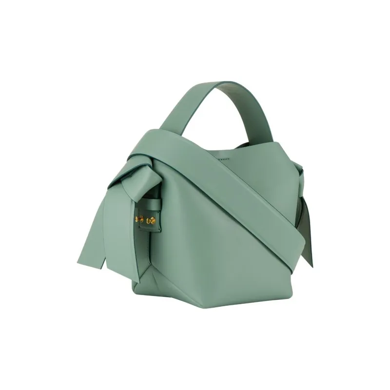 Acne Studios Leather Shoulder Bag, Handbag, Crossbody Bag Women's Mint Green-3