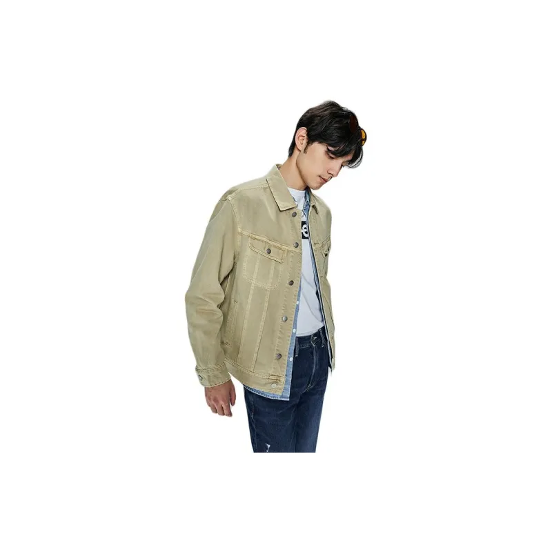 Lee SS23 Denim Jacket Spring Fall Men's Light Khaki-6