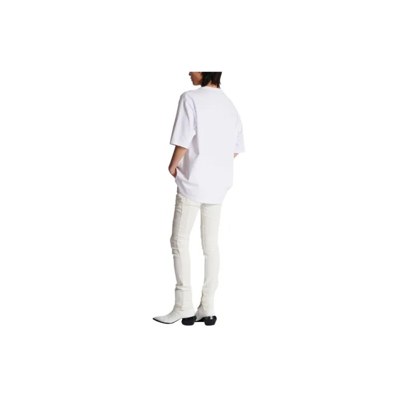BALMAIN Postcard Printed Loose T Shirt-2