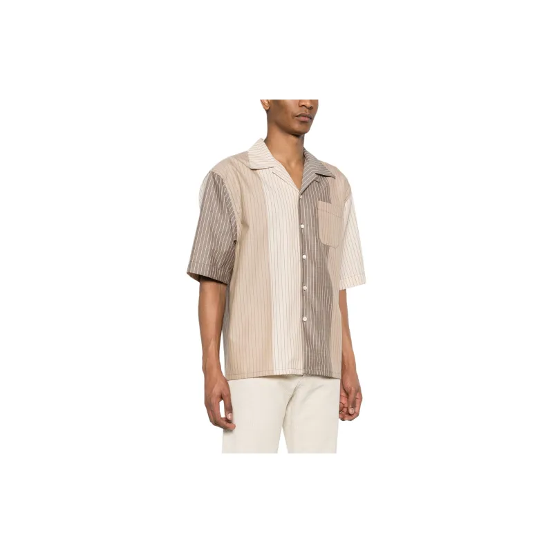 MARNI Boxy Fit Stripped Bowling Shirt-3