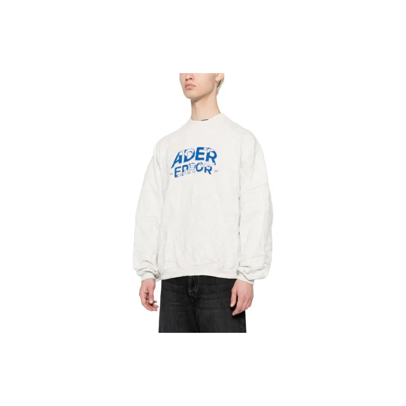 ADER ERROR Logo embroidered Crinkled Sweatshirt-3