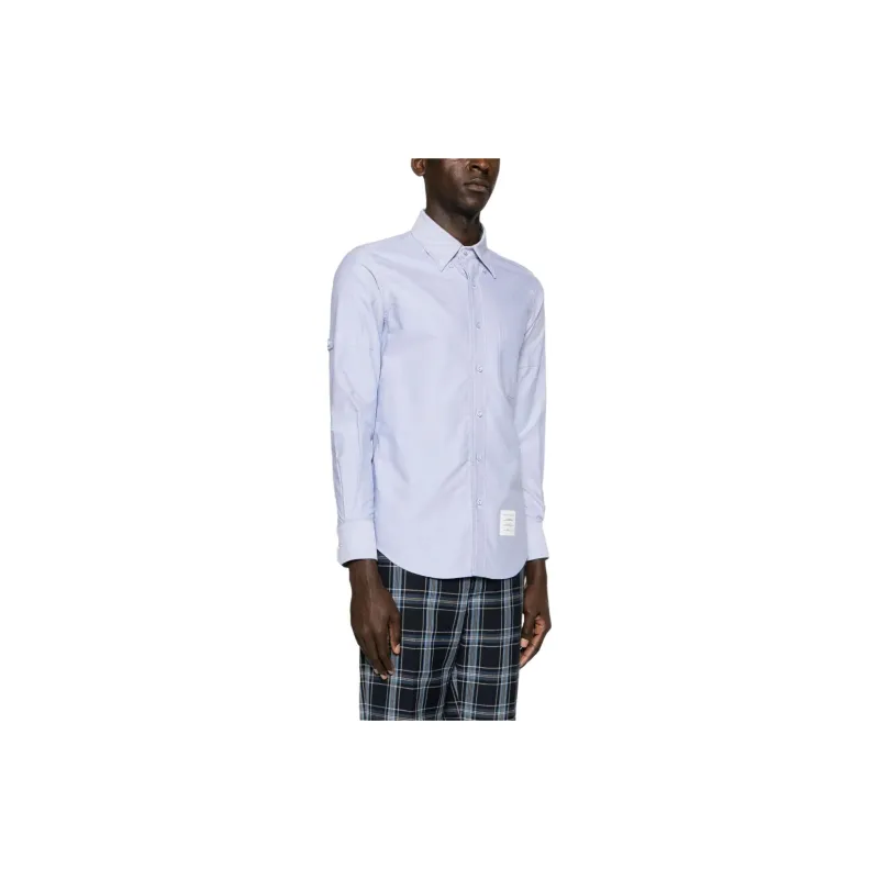 THOM BROWNE Rwb Striped Long Sleeved Shirt-3
