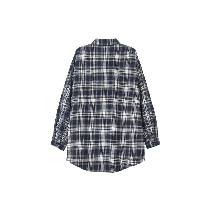 XUANSHU Shirt Women's Navy Blue-1