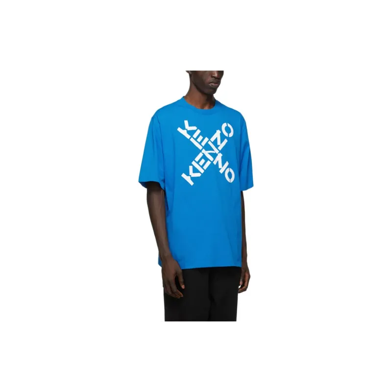 KENZO SS21 Sport 'Big X' T-Shirt Blue-3
