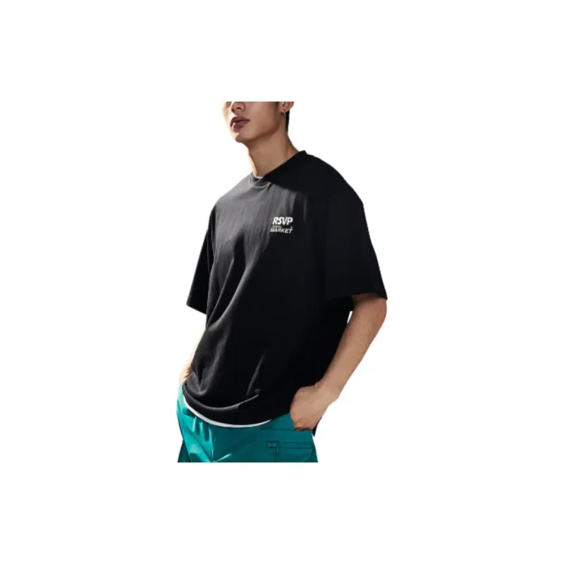 H&M T-Shirts Men Black-1