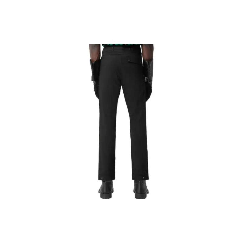 Burberry Embroidered Logo Cotton Cargo Pants-2