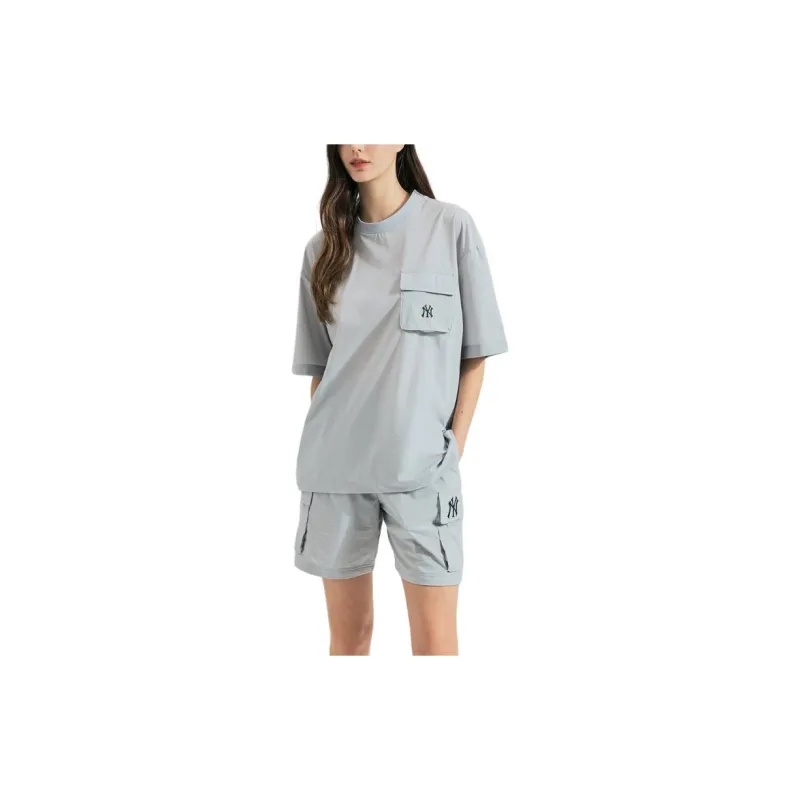 MLB New York Yankees Casual Shorts Unisex Light Gray-6
