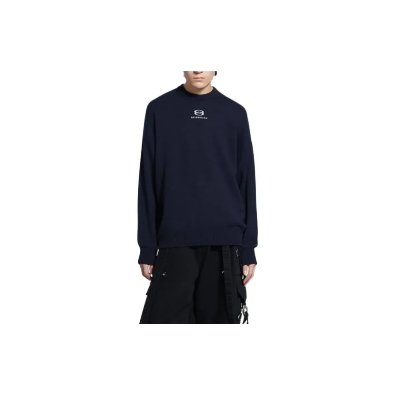Balenciaga SS22 Cashmere Sweater Men's Dark Blue-2