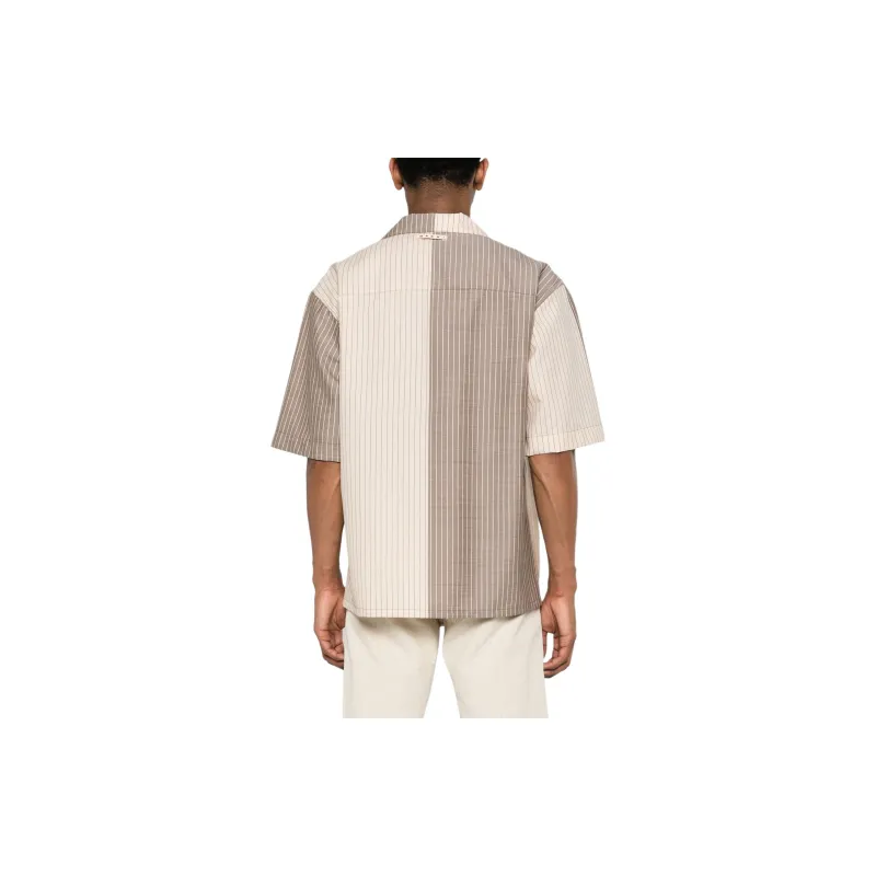 MARNI Boxy Fit Stripped Bowling Shirt-2