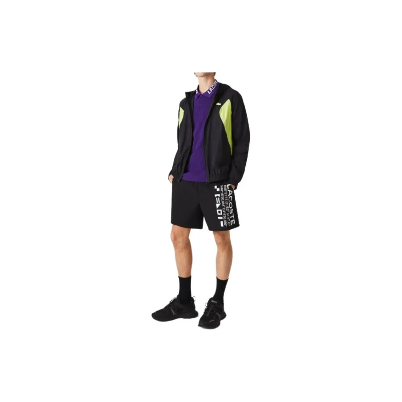 LACOSTE Trench Coat Men's Black Yellow-1