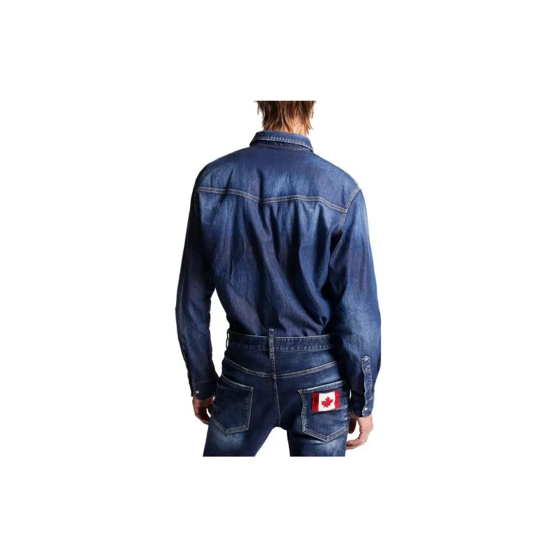 DSQUARED 2 Buttoned Long Sleeved Denim Shirt-5