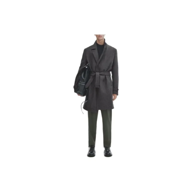 Massimo Dutti Coats Men Gray-2