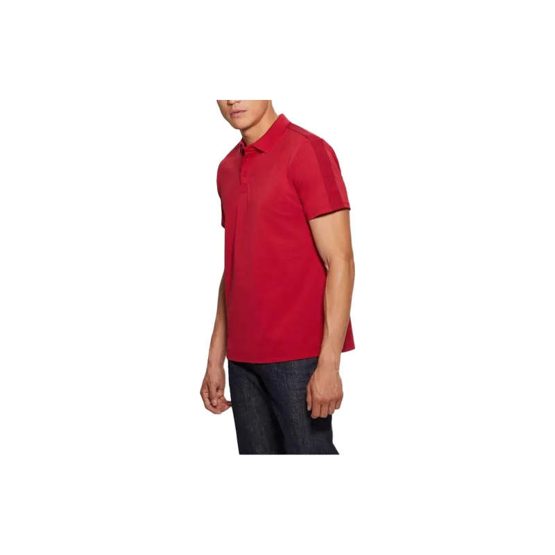 GUESS Paul Pique Strap Polo Shirt Polo Shirt Men's Red-2