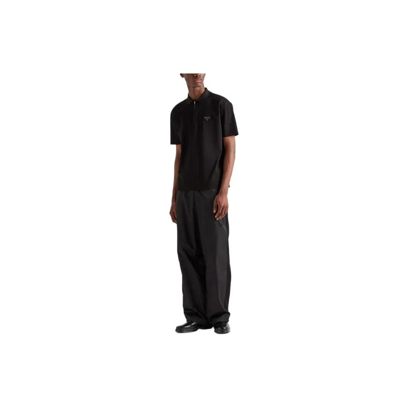 PRADA Re Nylon FW24 Polo Shirt Men's Black-1
