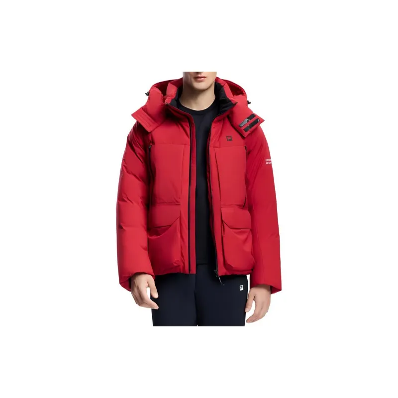 FILA Down Jacket Men's Glaze Base Red-2