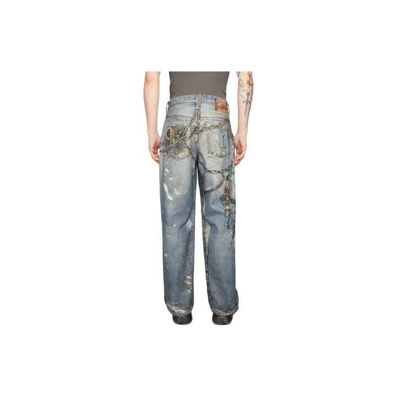 Acne Studios FW24 3D Digital Printing Baggy Jeans-3