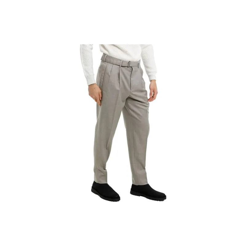 Zzegna Suit Trousers Men Brown Gray-2