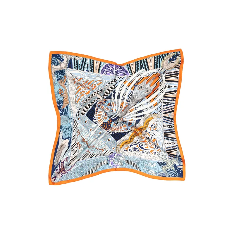 Shanghai Story 100% Mulberry Silk Silk Scarves Women's Patch Bamboo Leaf Flower Gift Box Set-101