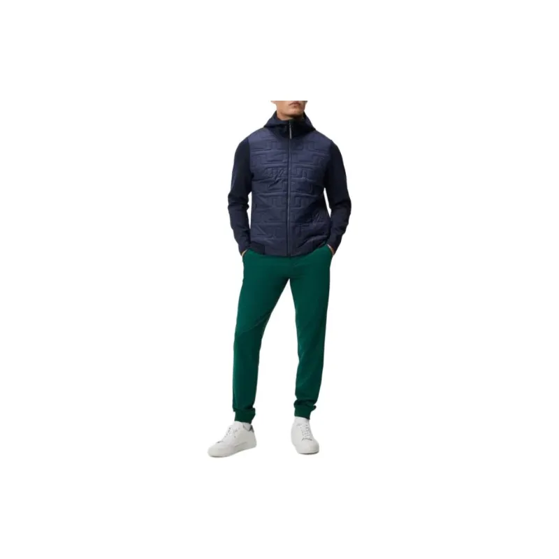 J.Lindeberg Quilt Hybrid Hood Jacket Jackets & Coats Men's Blue-1