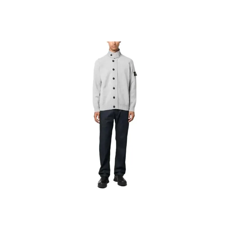 STONE ISLAND High Neck Knitted Cardigan-2
