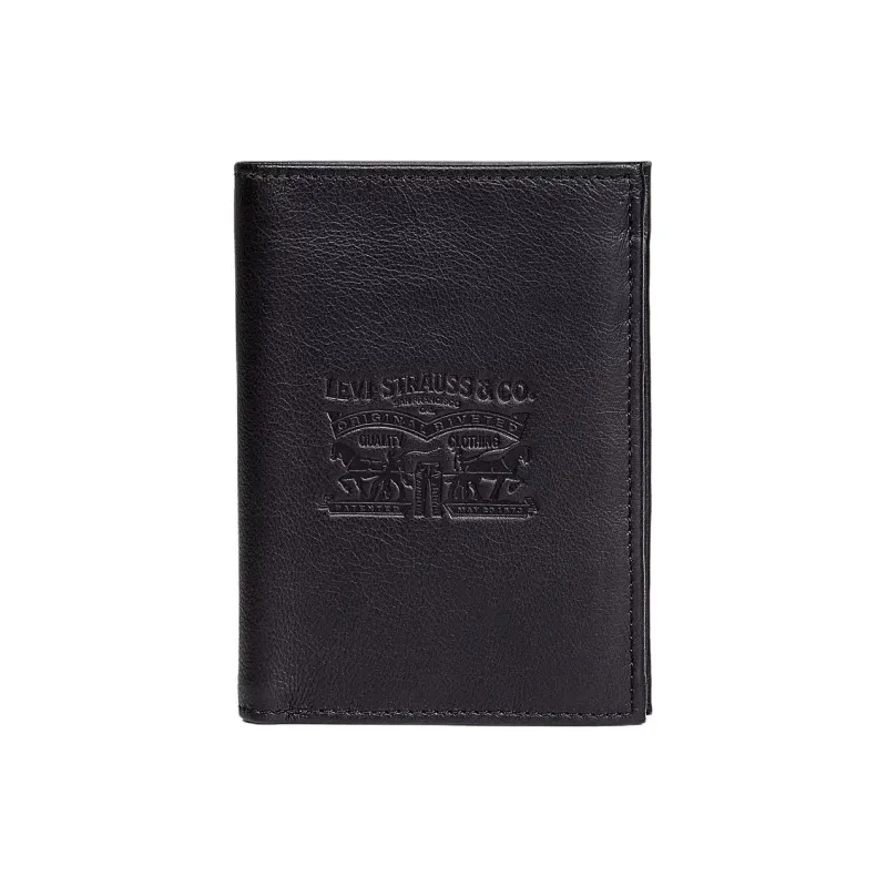 Levi’s Grained Leather Wallet Men's Black-0