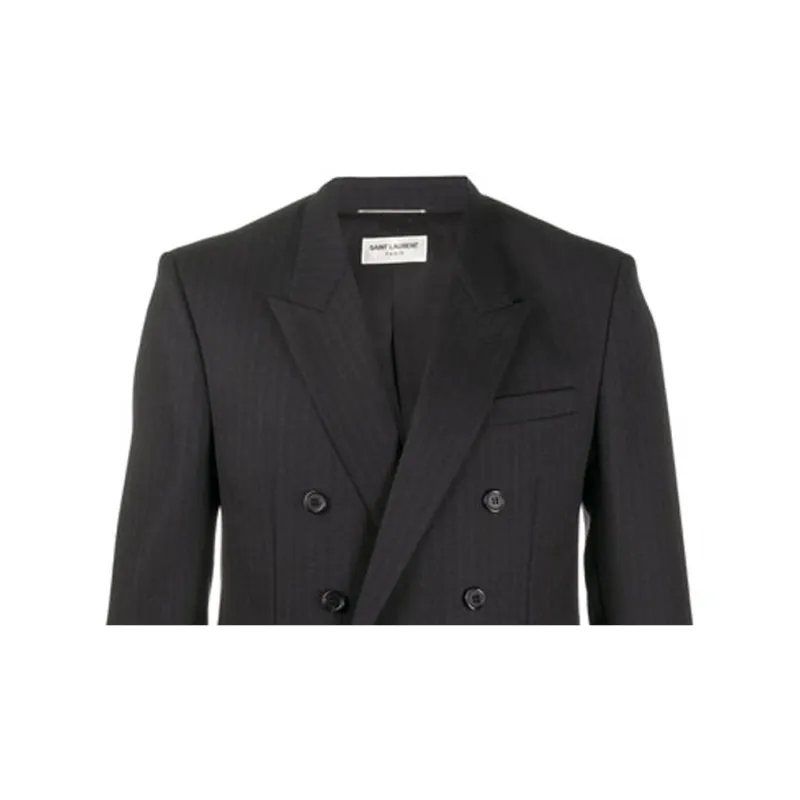 SAINT LAURENT Business Suit Coat Men's Black-4